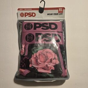 PSD Underwear Mens Pink Roses Four-way Stretch Boxer Brief Size XL 2 Pack NWT